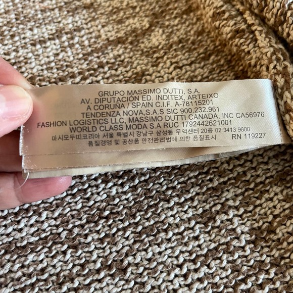 Massimo Dutti Women's Long Open-Front Knit Cardigan Sweater Size M - Picture 6 of 9